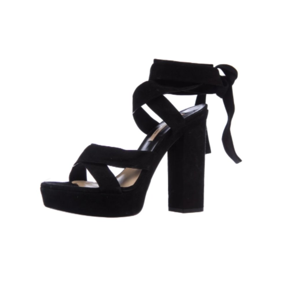 Michael Kors Collection Black Suede Platform Heels